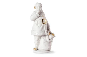 Скульптура Lladro Санта рядом 33 см, бело-золотой вариант, фарфор