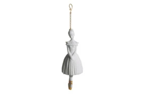 Украшение новогоднее Lladro Балерина 17 см, золоченый люстр
