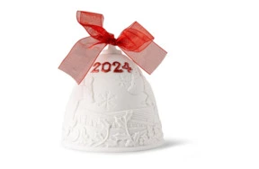 Колокольчик Lladro Рождество 2024 8х9 см, красный