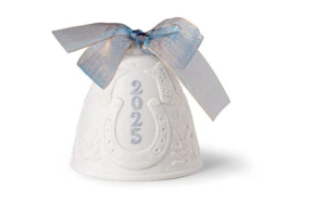 Колокольчик Lladro Рождество 2025 8х9 см, красный, скандинавский дизайн