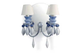 Бра настенное Lladro Belle de Nuit 15х27х34 см, синее, 2 лампы