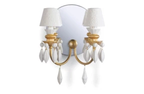 Бра настенное Lladro Belle de Nuit 15х27х34 см, золоченное, 2 лампы