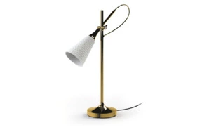 Лампа настольная Lladro Jamz Золоченая 58 см, фарфор