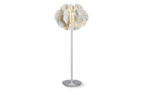 Лампа напольная Lladro Nightbloom 170 см, белая с золоченым люстром, фарфор