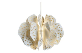 Светильник подвесной Lladro Nightbloom 68х170 см, белый с золочеными акцентами