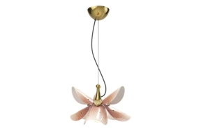 Светильник подвесной Lladro Blossom 50х300 см, розово-золотой