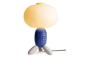 Лампа настольная Lladro Soft Blown 41 см, синяя, фарфор