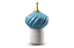 Свеча башенная Lladro 1001 свет Непоколебимый дух 13 см, бирюзовая