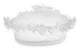 Конфетница с крышкой Decor de Table Pate de Verre Cristal Орхидея 28 см, хрусталь, белая, п/к