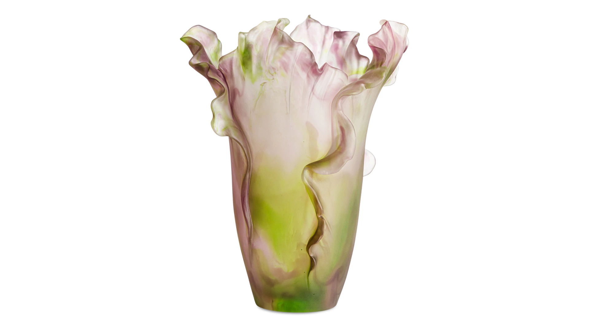 Ваза настольная Decor de Table Pate de Verre Cristal Мак 30 см, хрустальное тесто