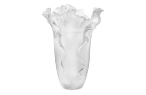 Ваза настольная Decor de Table Pate de Verre Cristal Мак 20 см, хрустальное тесто, белая, п/к