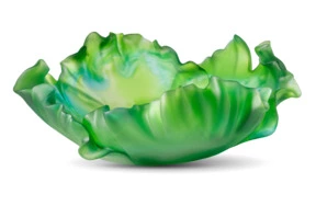 Чаша декоративная Decor de Table Pate de Verre Cristal Мак 30 см, хрустальное тесто