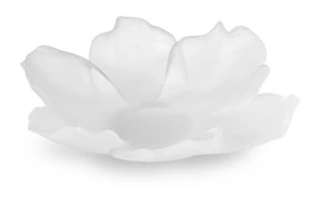 Чаша декоративная Decor de Table Pate de Verre Cristal Мак 18 см, хрустальное тесто, белая, п/к