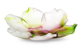 Чаша декоративная Decor de Table Pate de Verre Cristal Мак 18 см, фиолетово-зеленая, п/к