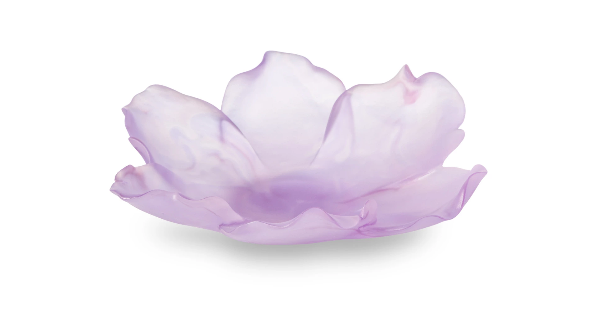 Чаша декоративная Decor de Table Pate de Verre Cristal Мак 18 см, фиолетовая, п/к