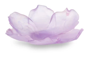 Чаша декоративная Decor de Table Pate de Verre Cristal Мак 18 см, фиолетовая, п/к