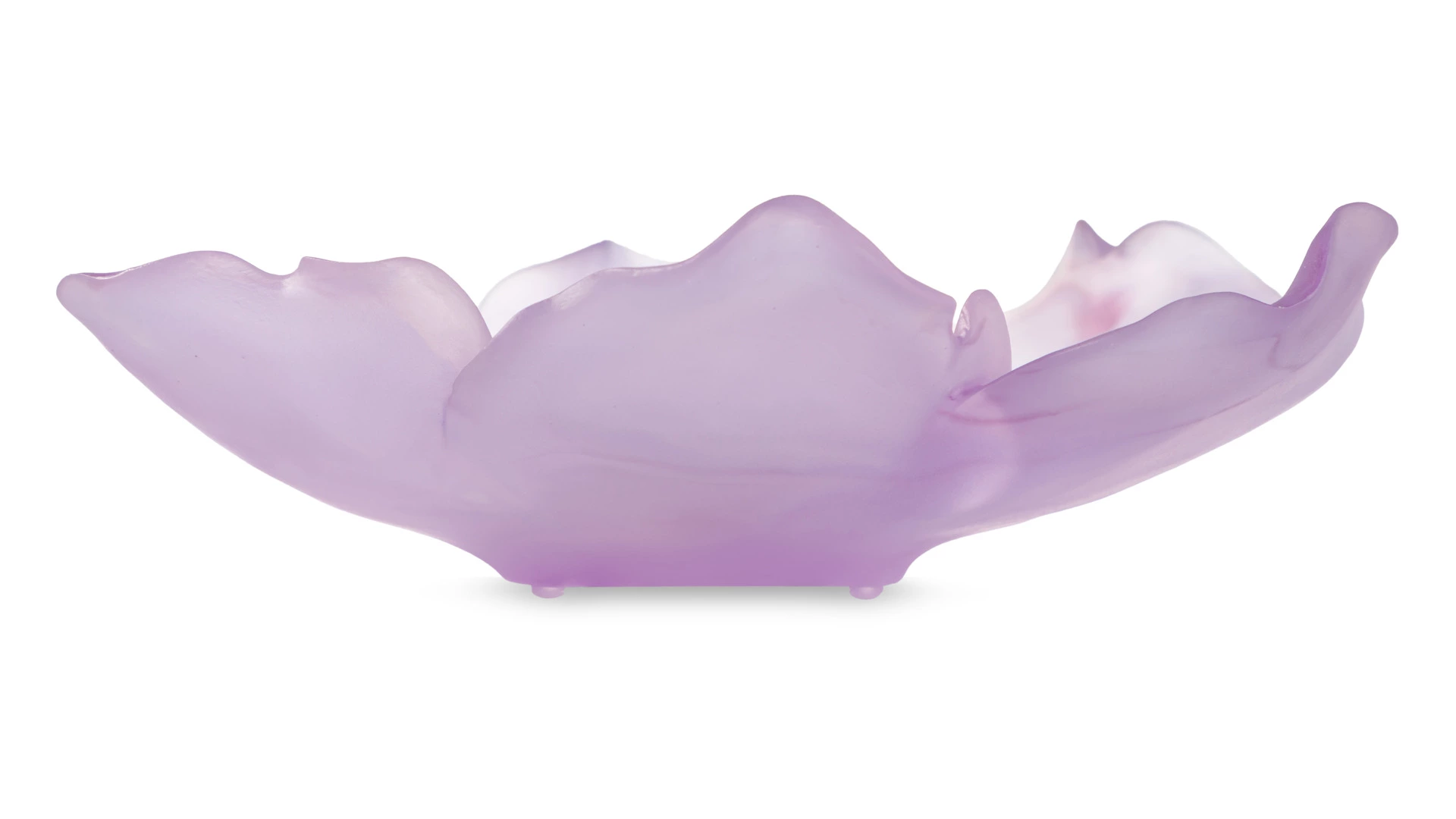 Чаша декоративная Decor de Table Pate de Verre Cristal Мак 18 см, фиолетовая, п/к
