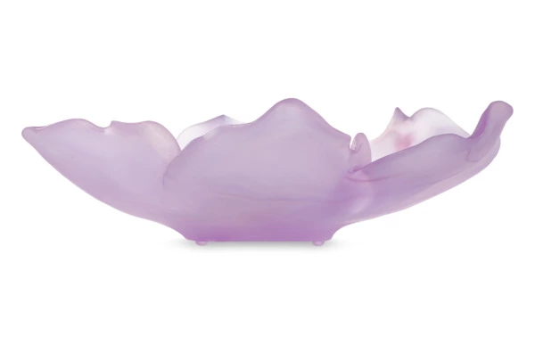 Чаша декоративная Decor de Table Pate de Verre Cristal Мак 18 см, фиолетовая, п/к