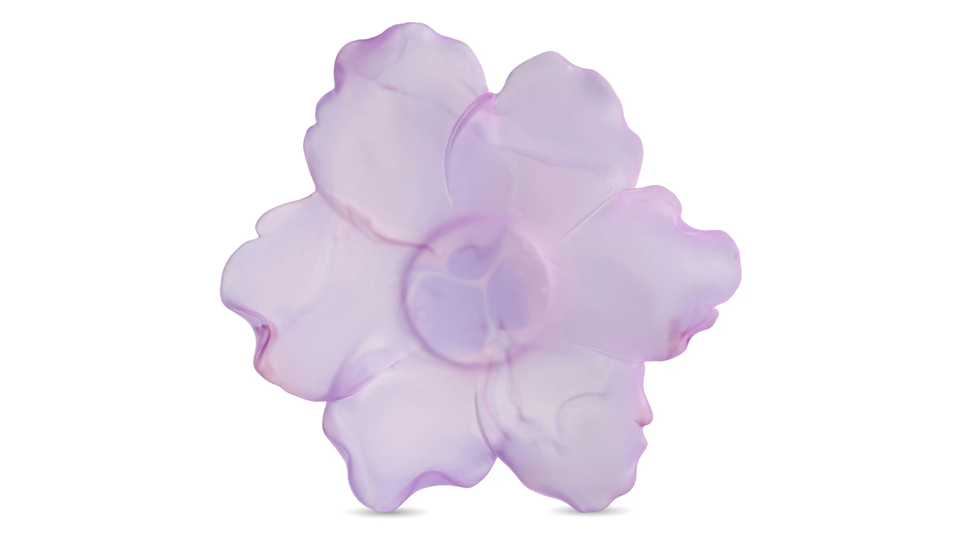 Чаша декоративная Decor de Table Pate de Verre Cristal Мак 18 см, фиолетовая, п/к