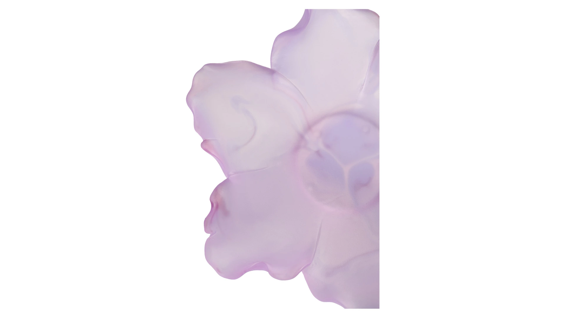 Чаша декоративная Decor de Table Pate de Verre Cristal Мак 18 см, фиолетовая, п/к