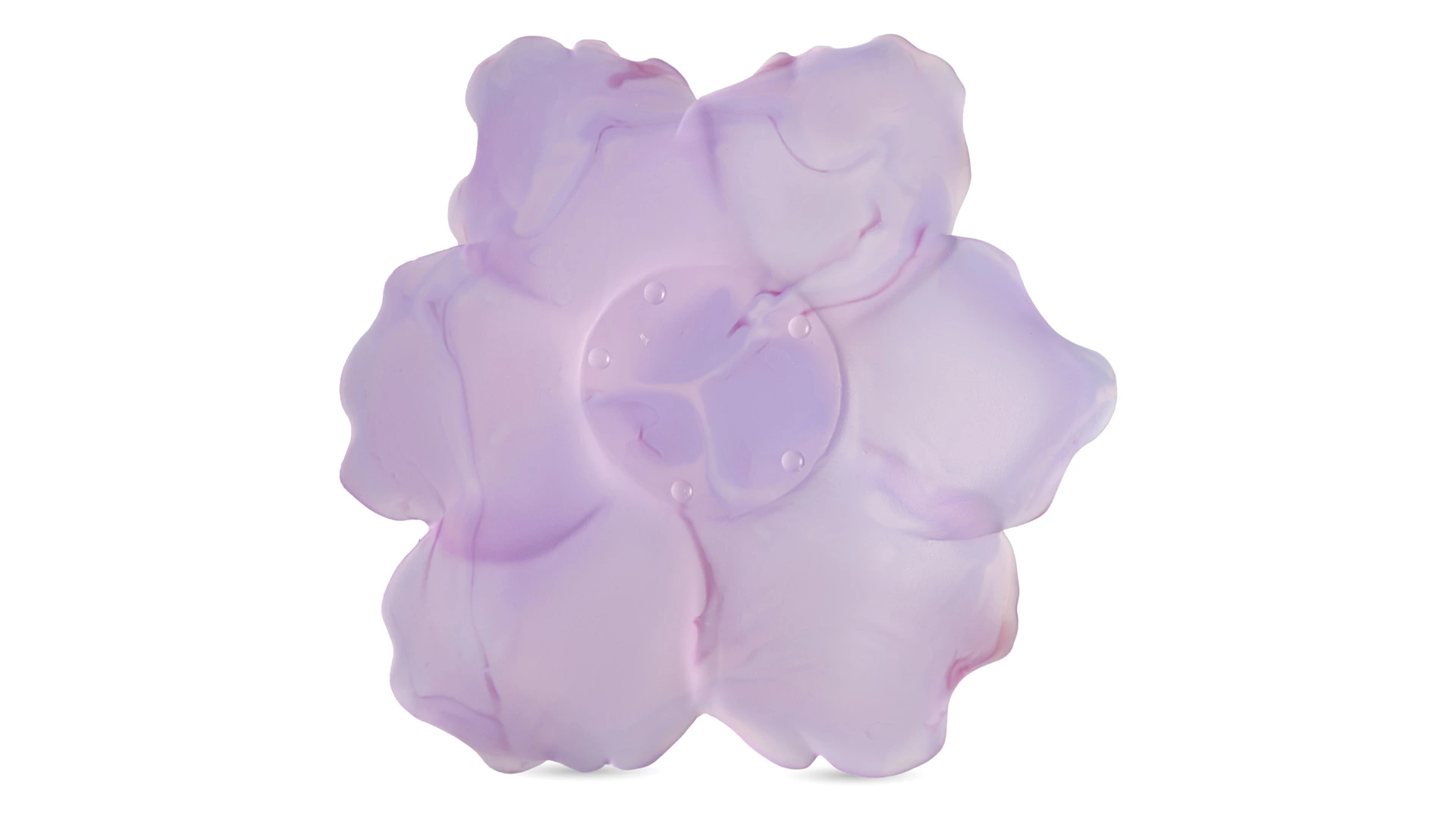 Чаша декоративная Decor de Table Pate de Verre Cristal Мак 18 см, фиолетовая, п/к