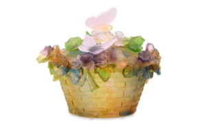 Конфетница Decor de Table Pate de Verre Cristal Утренняя Заря 17 см, хрустальное тесто