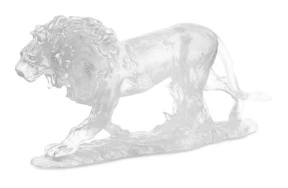 Фигурка Decor de Table Pate de Verre Cristal Лев 22 см, хрустальное тесто, белая, п/к