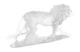 Фигурка Decor de Table Pate de Verre Cristal Лев 22 см, хрустальное тесто, белая, п/к