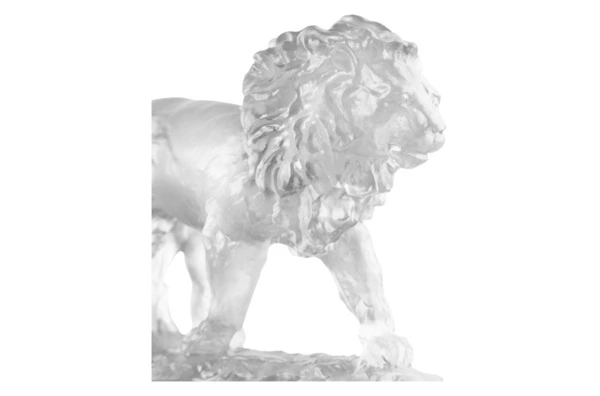 Фигурка Decor de Table Pate de Verre Cristal Лев 22 см, хрустальное тесто, белая, п/к
