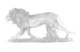 Фигурка Decor de Table Pate de Verre Cristal Лев 22 см, хрустальное тесто, белая, п/к