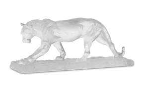 Фигурка Decor de Table Pate de Verre Cristal Пума 22 см, хрустальное тесто, белая, п/к