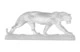 Фигурка Decor de Table Pate de Verre Cristal Пума 22 см, хрустальное тесто, белая, п/к