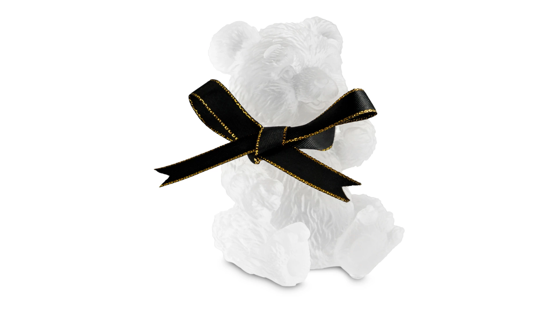 Фигурка Decor de Table Pate de Verre Cristal Медвежонок, хрустальное тесто, белая, п/к