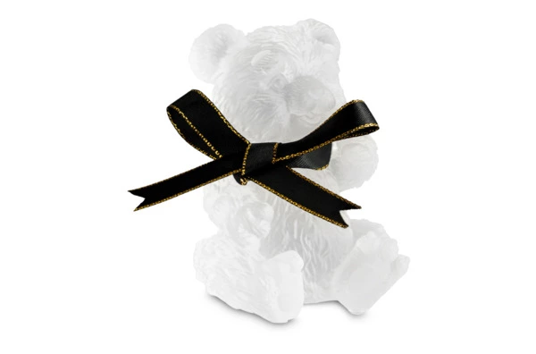 Фигурка Decor de Table Pate de Verre Cristal Медвежонок, хрустальное тесто, белая, п/к