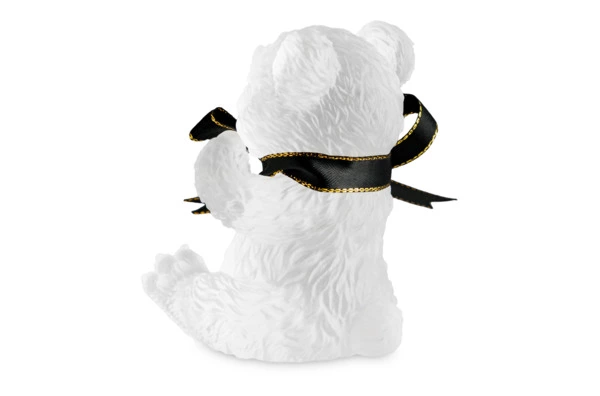 Фигурка Decor de Table Pate de Verre Cristal Медвежонок, хрустальное тесто, белая, п/к