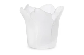 Подсвечник Decor de Table Pate de Verre Cristal Мак, хрустальное тесто, белый, п/к