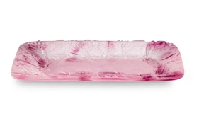 Блюдо прямоугольное Decor de Table Pate de Verre Cristal Бабочка 22х13 см, хрустальное тесто