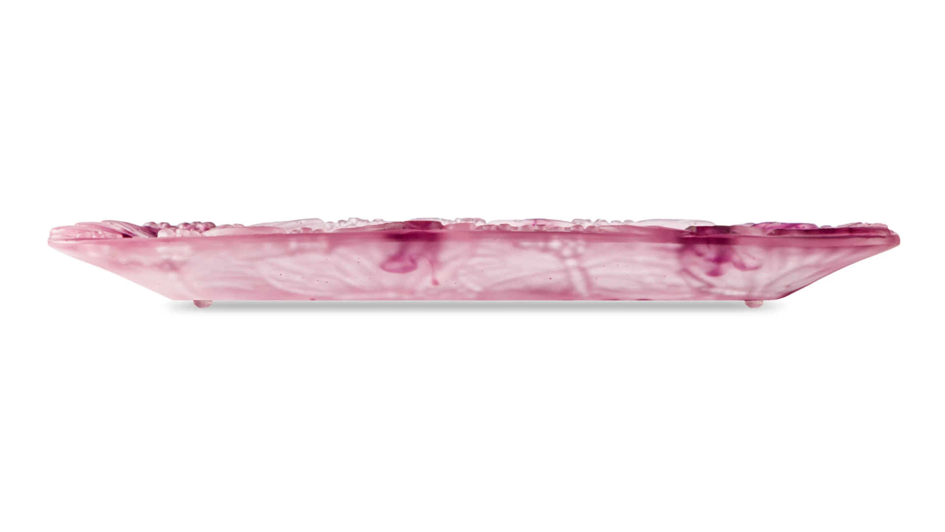 Блюдо прямоугольное Decor de Table Pate de Verre Cristal Бабочка 22х13 см, хрустальное тесто