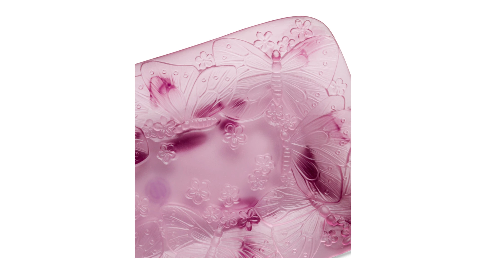 Блюдо прямоугольное Decor de Table Pate de Verre Cristal Бабочка 22х13 см, хрустальное тесто