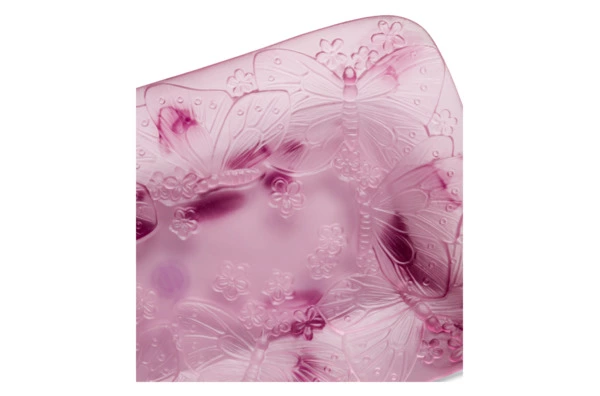 Блюдо прямоугольное Decor de Table Pate de Verre Cristal Бабочка 22х13 см, хрустальное тесто