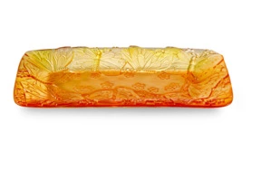 Блюдо прямоугольное Decor de Table Pate de Verre Cristal Бабочка 22х13 см, хрустальное тесто