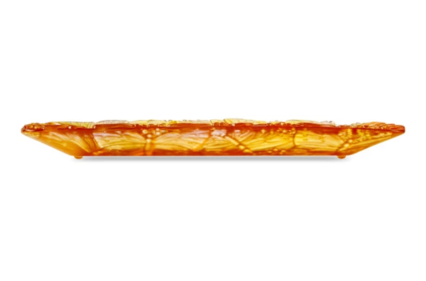 Блюдо прямоугольное Decor de Table Pate de Verre Cristal Бабочка 22х13 см, хрустальное тесто
