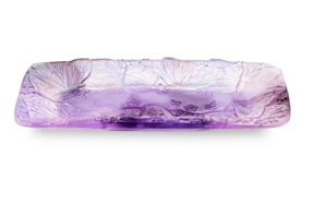 Блюдо прямоугольное Decor de Table Pate de Verre Cristal Бабочка 22х13 см, хрустальное тесто