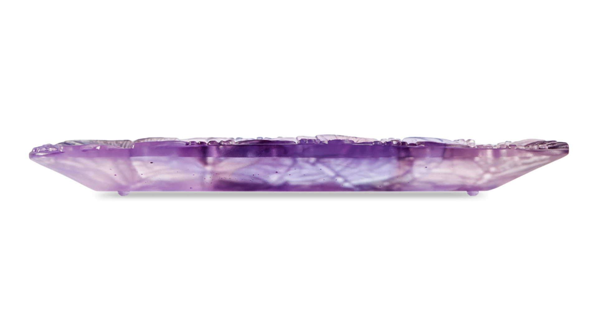 Блюдо прямоугольное Decor de Table Pate de Verre Cristal Бабочка 22х13 см, хрустальное тесто