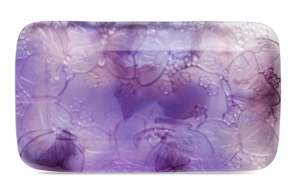 Блюдо прямоугольное Decor de Table Pate de Verre Cristal Бабочка 22х13 см, хрустальное тесто