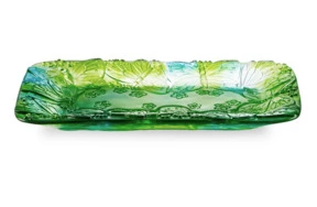 Блюдо прямоугольное Decor de Table Pate de Verre Cristal Бабочка 22х13 см, хрустальное тесто