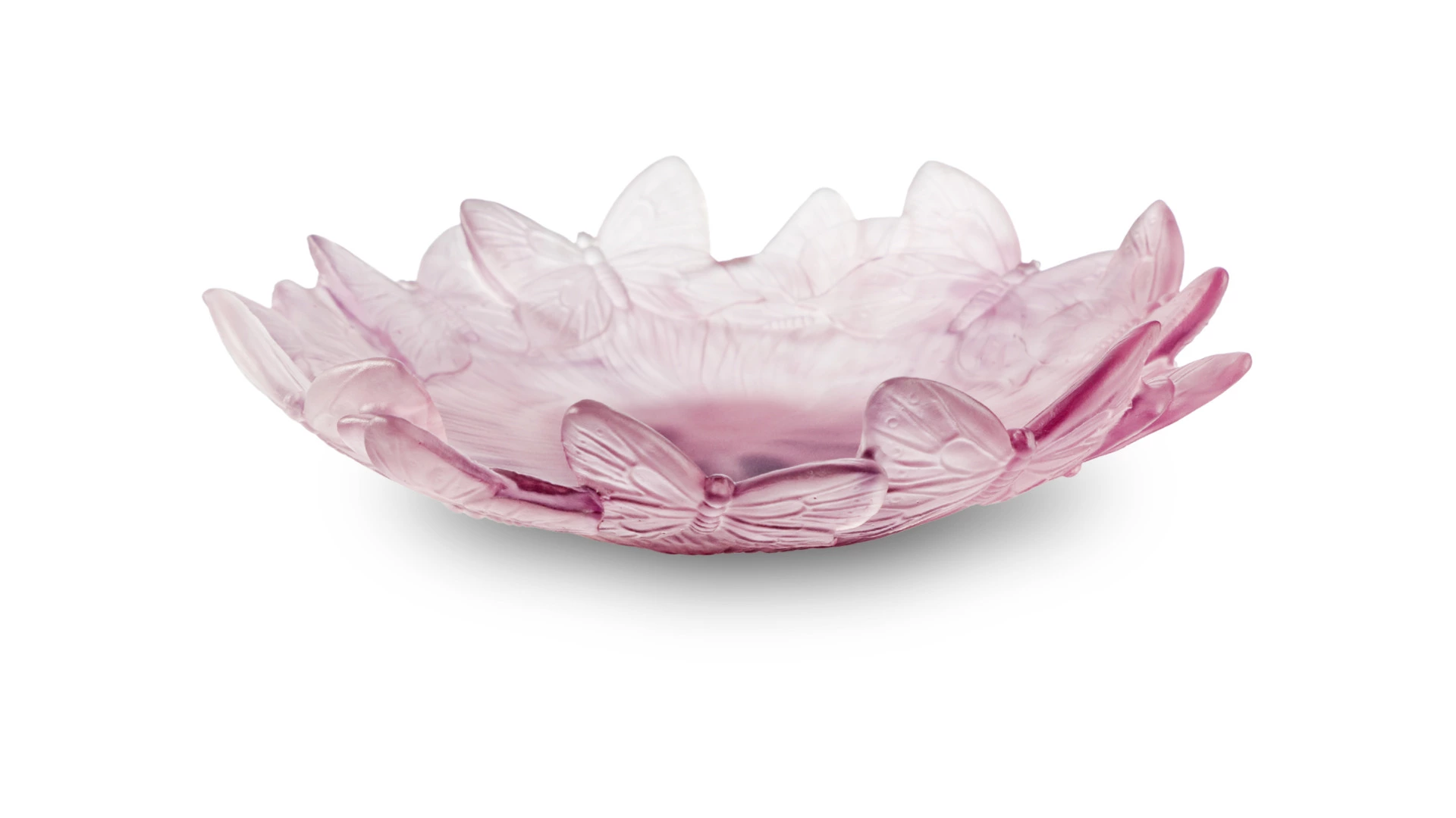 Чаша декоративная Decor de Table Pate de Verre Cristal Бабочки 20 см, хрустальное тесто