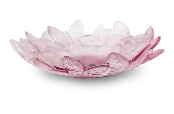 Чаша декоративная Decor de Table Pate de Verre Cristal Бабочки 20 см, хрустальное тесто