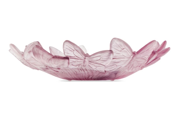 Чаша декоративная Decor de Table Pate de Verre Cristal Бабочки 20 см, хрустальное тесто