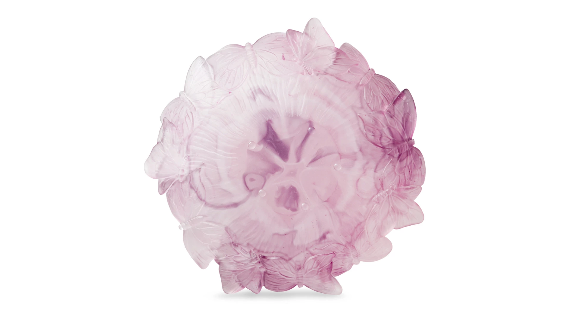 Чаша декоративная Decor de Table Pate de Verre Cristal Бабочки 20 см, хрустальное тесто